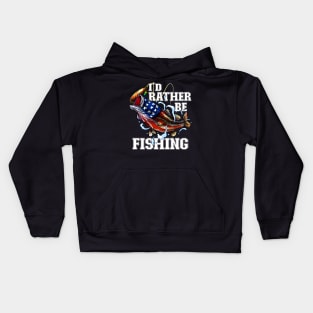 I'd Rather Be Fishing - Fisherman Kids Hoodie